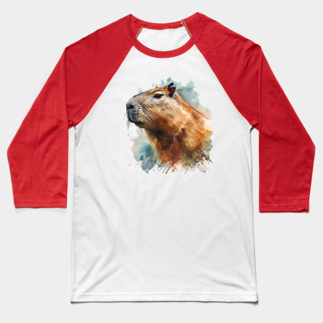 capybara Baseball T-Shirt by Ninja banana